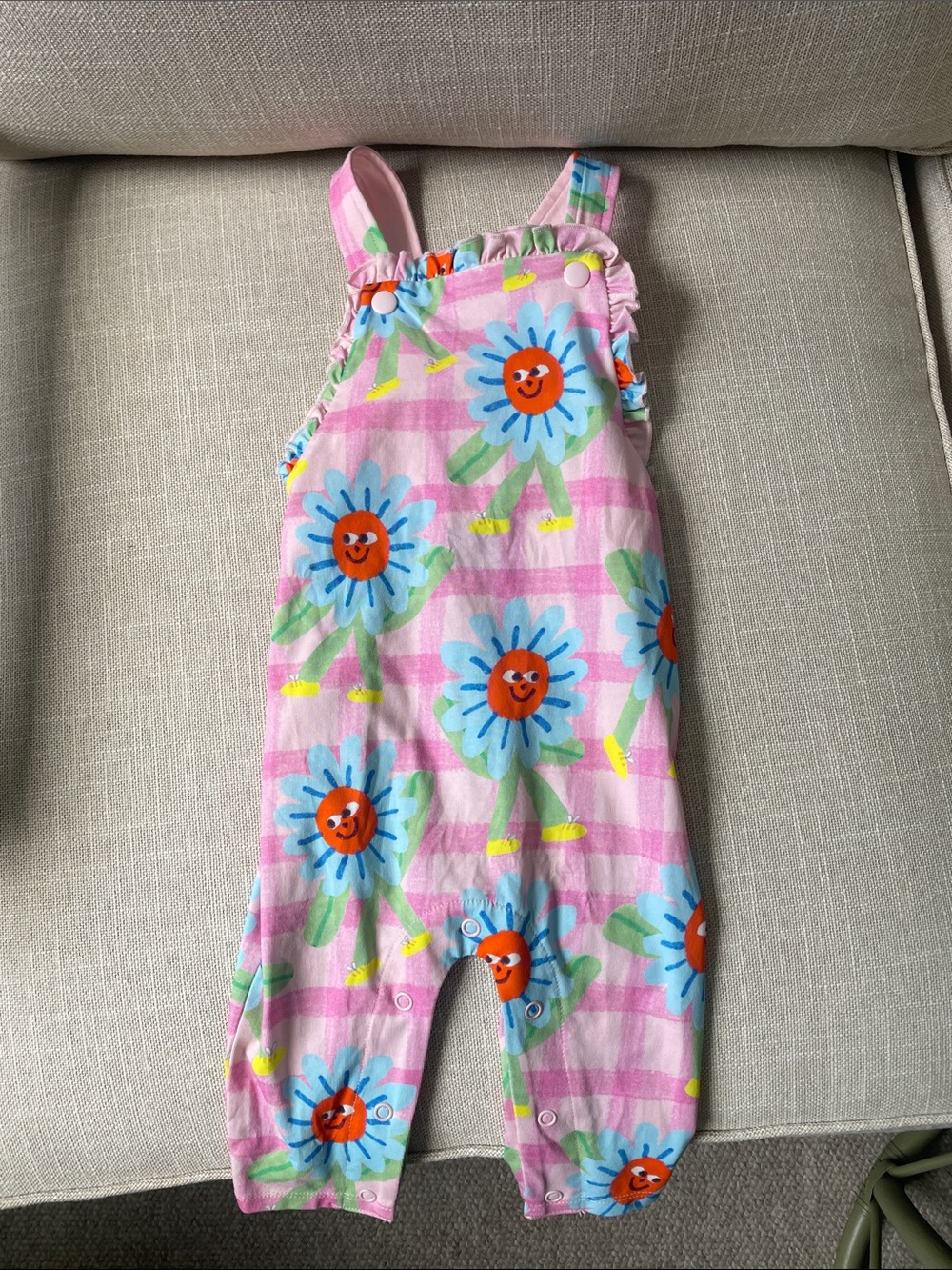 NWT Walking Daisy Baby Overalls